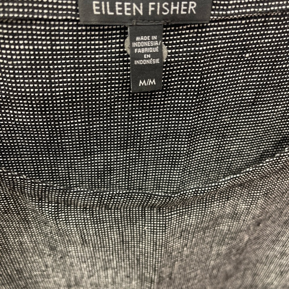 Eileen Fisher Monochrome Patterned Dress